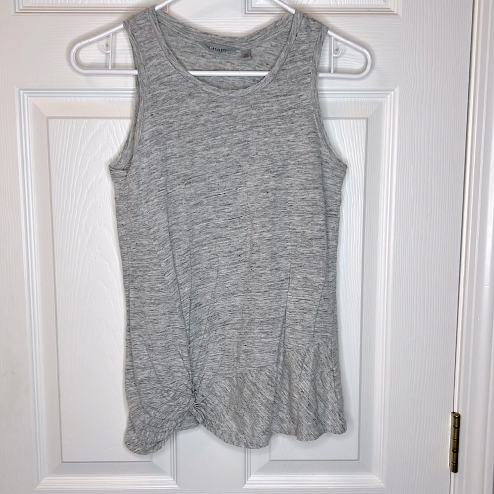 Athleta Heather Gray Twist-Hem Tank Top